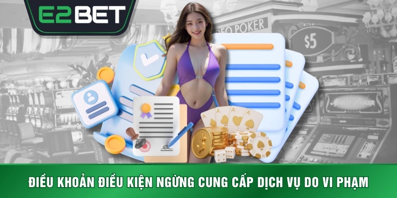 Điều khoản điều kiện ngừng cung cấp dịch vụ do vi phạm